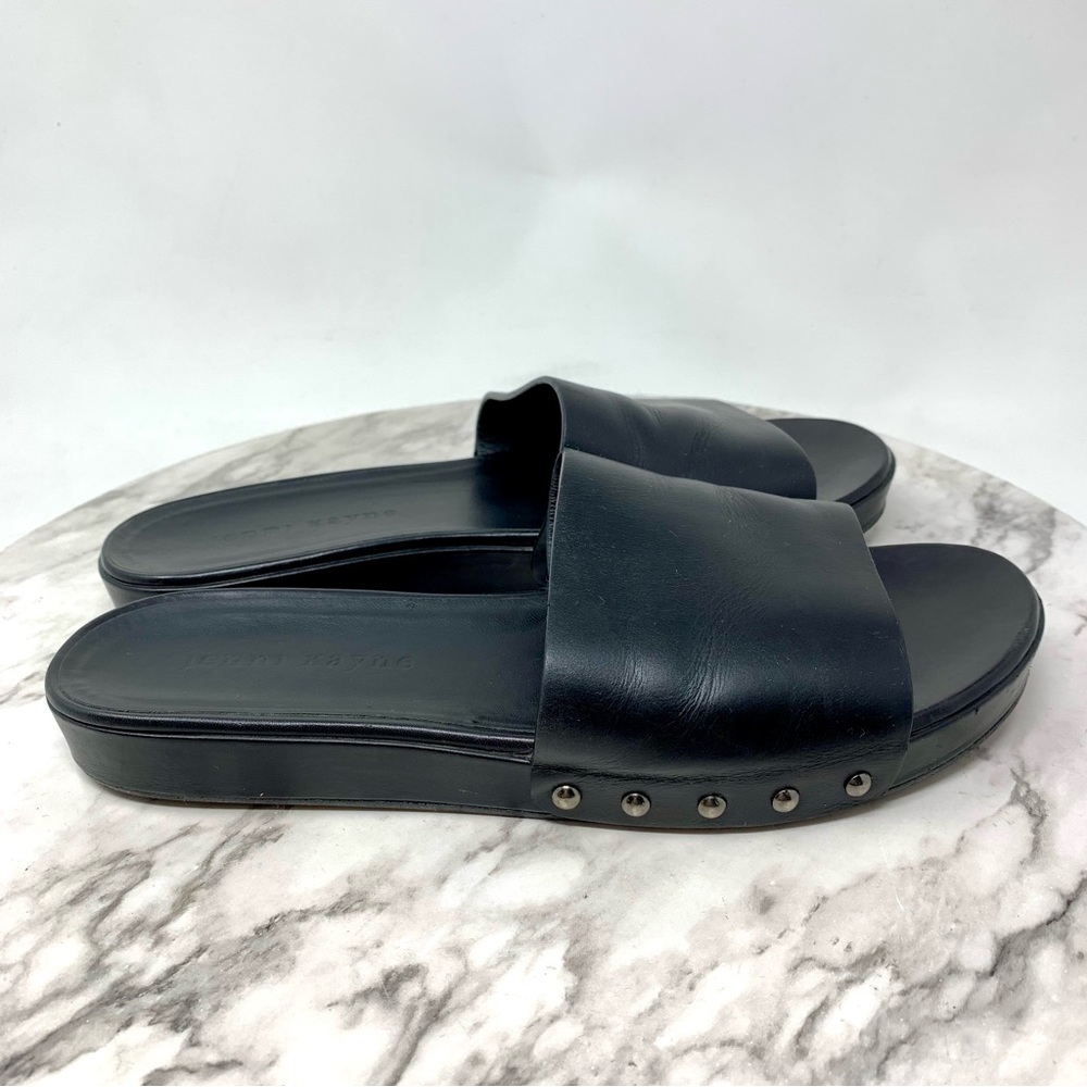 Jenni Kayne Studded Slides Leather 37.5 Minimalist Casual Sporty Classic Edgy - Picture 2 of 16